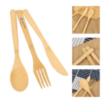 Bamboo Utensil Set with Jute Pouch