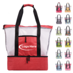 Mesh Beach Bag with Insulated Cooler