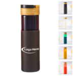 20oz Glass Water Bottle with Bamboo Lid