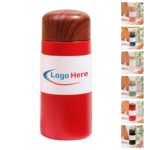 5oz Mini Stainless Steel Bottle with Woodgrain Lid
