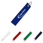 Double-Sided Embroidered Keychain with Nickel Ring