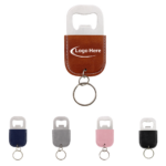 Leather Steel Bottle Opener Keychain