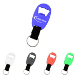 Aluminum Bottle Opener Keychain with Strap