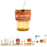 14oz Clear Straw Tumbler