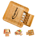 Bamboo and Slate Cheese Board Set