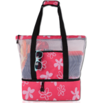 Mesh Beach Bag with Insulated Cooler - Image 3