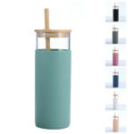 17oz Bamboo Cap Glass Drink Bottle - Image 2