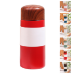 5oz Mini Stainless Steel Bottle with Woodgrain Lid - Image 2