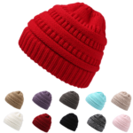 Winter Ponytail Knit Beanie - Image 2