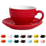 10oz Porcelain Coffee Mug with Saucer - Image 2