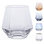 10oz Hexagonal Diamond Wine Glass - Image 2