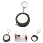 Mini Tire-shaped Measure Tape Keychain - Image 2