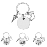 Stainless Steel Nurse Hat Keychain - Image 2