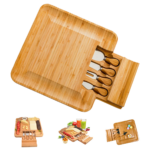 Bamboo and Slate Cheese Board Set - Image 2