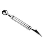 Dual-headed Stainless Steel Spoon with Carve Knife - Image 6