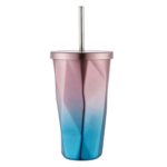 15oz Stainless Steel Coffee Tumbler with Lid and Straw - Image 5