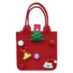 Christmas Felt Gift Tote Bag - Image 5