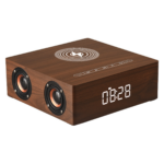 Wooden Clock Dual Speaker with Wireless Charging - Image 6