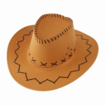 Western Ethnic Style Suede Cowboy Hat - Image 9