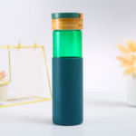20oz Glass Water Bottle with Bamboo Lid - Image 7