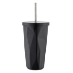 15oz Stainless Steel Coffee Tumbler with Lid and Straw - Image 4