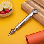 Dual-headed Stainless Steel Spoon with Carve Knife - Image 4