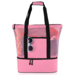 Mesh Beach Bag with Insulated Cooler - Image 13