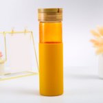 20oz Glass Water Bottle with Bamboo Lid - Image 6