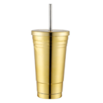 15oz Stainless Steel Coffee Tumbler with Lid and Straw - Image 3