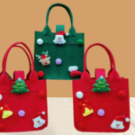 Christmas Felt Gift Tote Bag - Image 3
