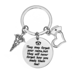 Stainless Steel Nurse Hat Keychain - Image 7