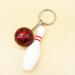 Bowling Pin Shape Plastic Keychain - Image 5