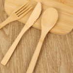 Bamboo Utensil Set with Jute Pouch - Image 3