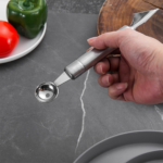 Dual-headed Stainless Steel Spoon with Carve Knife - Image 3