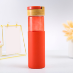 20oz Glass Water Bottle with Bamboo Lid - Image 5