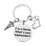 Stainless Steel Nurse Hat Keychain - Image 6