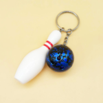 Bowling Pin Shape Plastic Keychain - Image 3