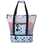 Mesh Beach Bag with Insulated Cooler - Image 9
